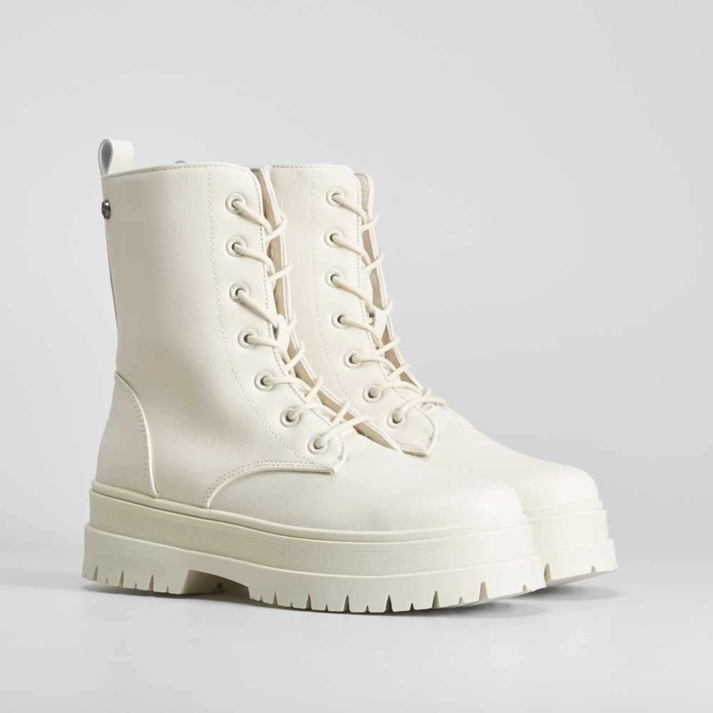 Botín Blanco Militar NYC 4 Botín Blanco Militar NYC - Imagen 2