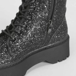 Botín Militar En Glitter Negro NYC -Moda Zapatos Tienda 00123ea8 2a9c 41f0 aedc b8ade0aef775 23222csn4tn1n88 000 005