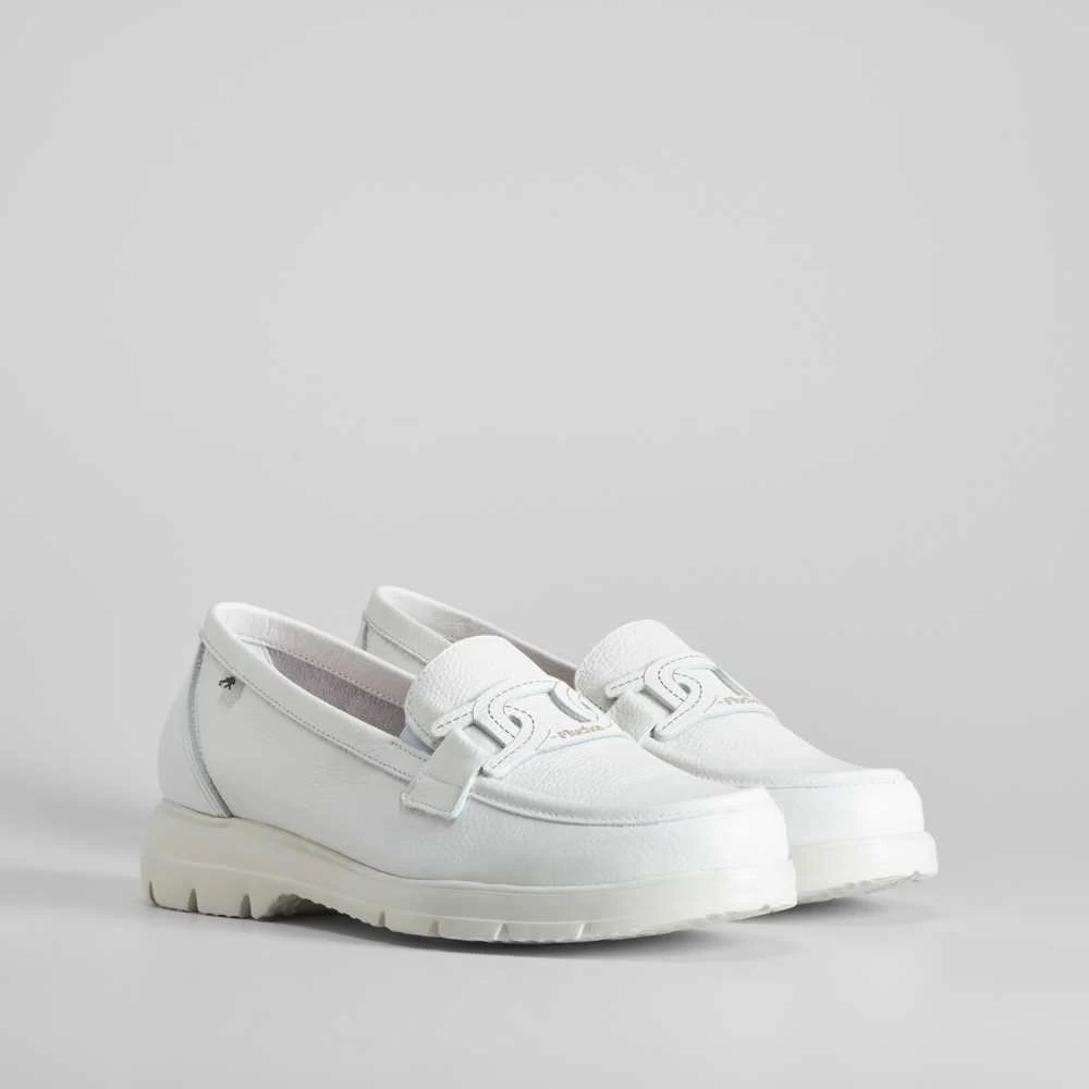 Mocasín Blanco Piel FLUCHOS 4 Mocasín Blanco Piel FLUCHOS - Imagen 2