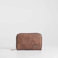 Monedero Marrón Flor SENDA ROAD