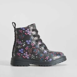 Botín Militar Flores OH GIRL