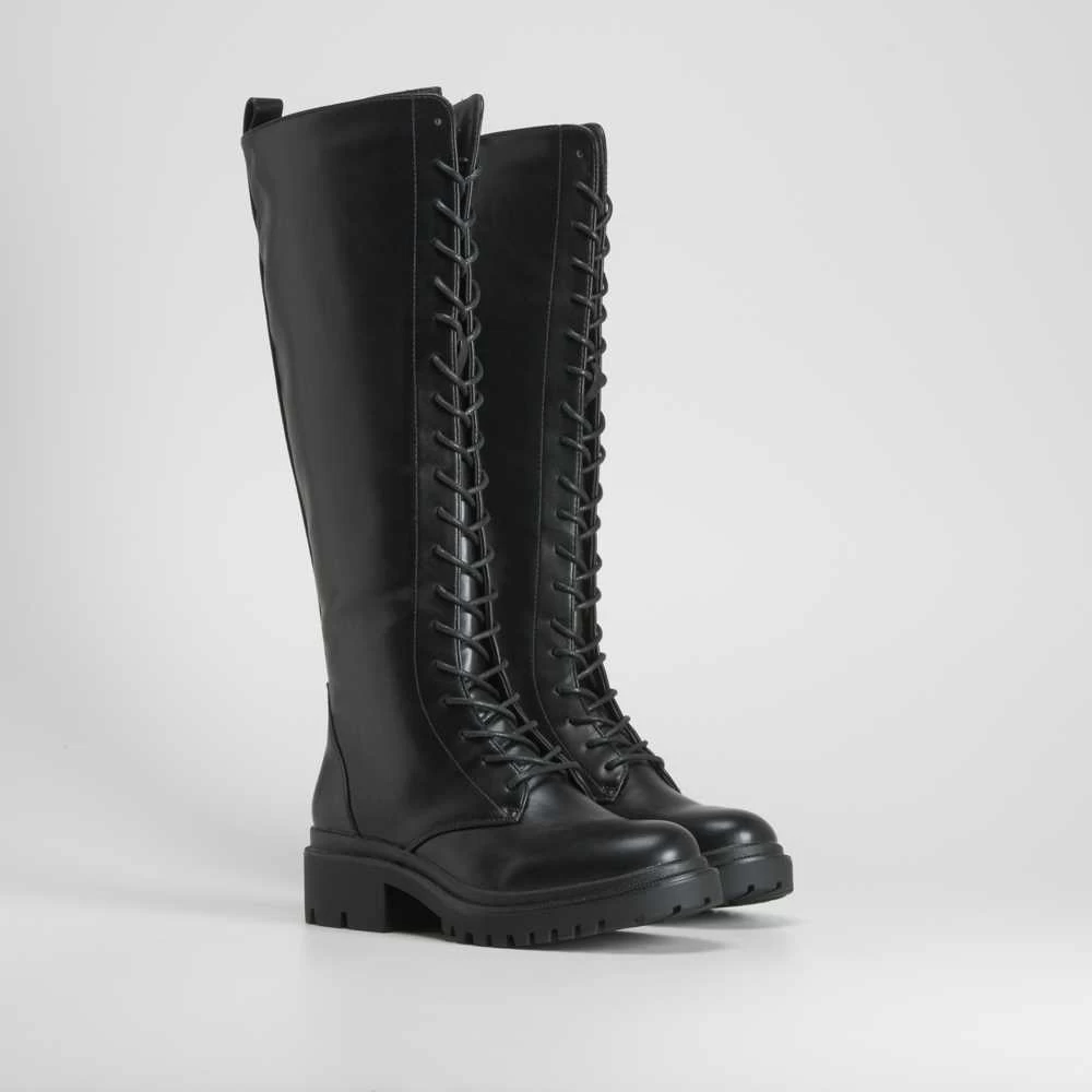 Bota Alta Militar Negra PICCOLA PIU 4 Bota Alta Militar Negra PICCOLA PIU - Imagen 2