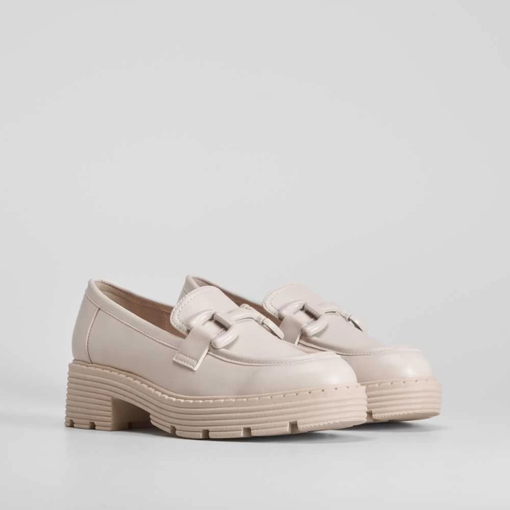 Mocasín Monocolor Estribo Blanco NYC 4 Mocasín Monocolor Estribo Blanco NYC - Imagen 2