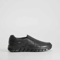 Zapato Elásticos De Piel Negro CALLAGHAN