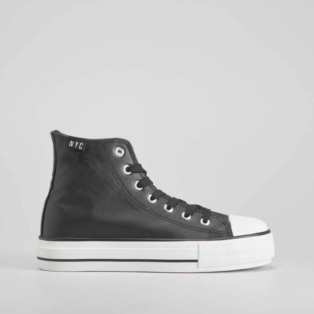 Zapatilla Negra Alta NYC 3 Zapatilla Negra Alta NYC