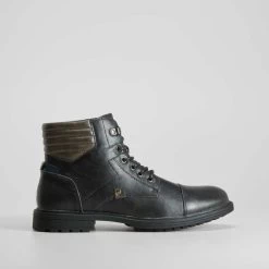 Bota Negro Cordones De NYC